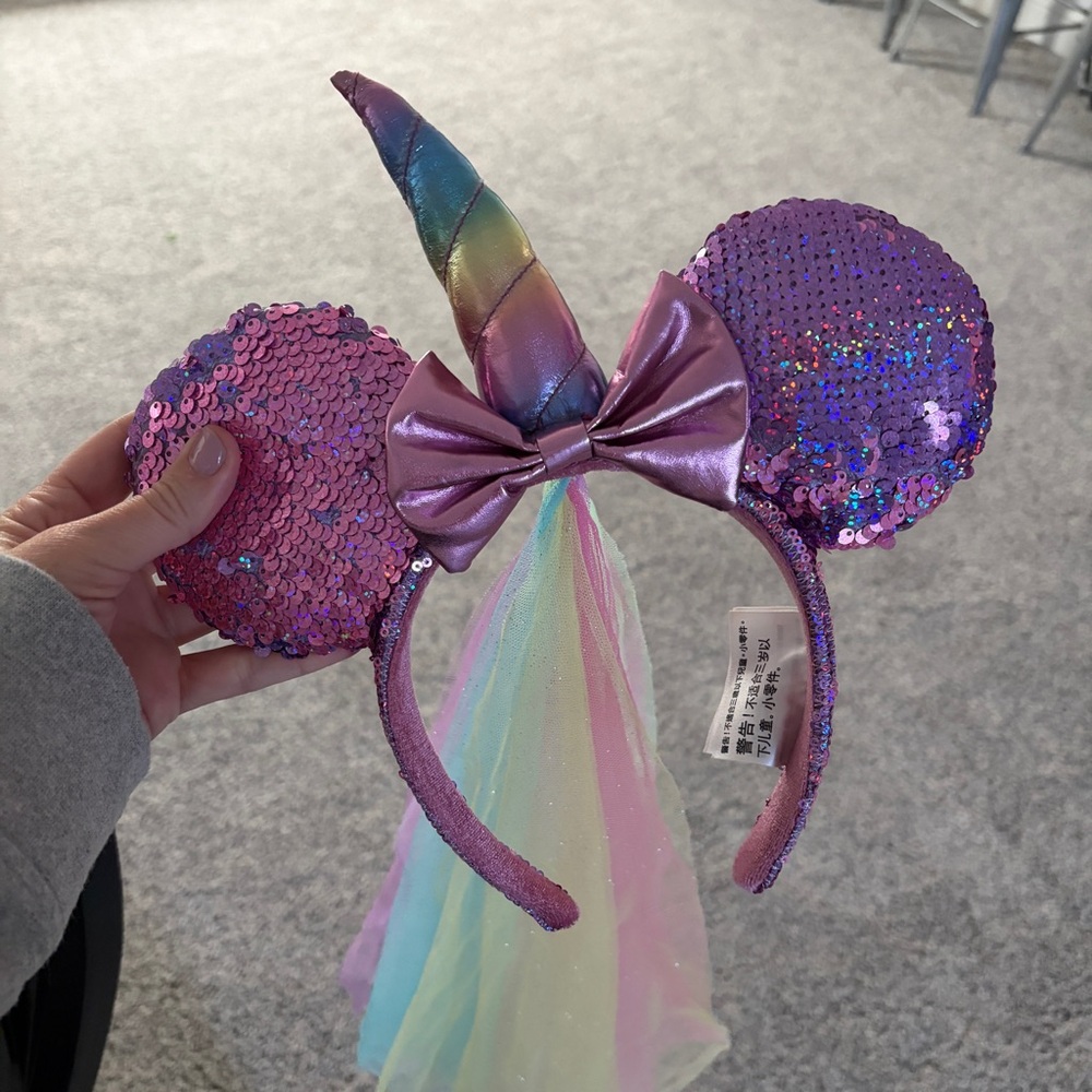 Disney Minnie Ears Unicorn Pastel Sequin Headband - Picture 5 of 5